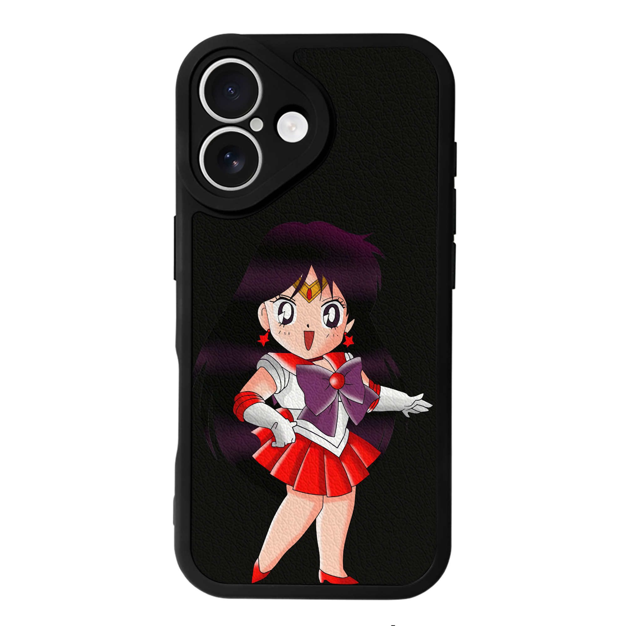 （画像用） 美少女戦士セーラームーン 火野レイ ひの レイ Sailor Moon Hino Rei （セーラーマーズ,Sailor Mars） 【iPhone 16シリーズ対応】シリコンスマホケース（レザー調） 材質：シリコン